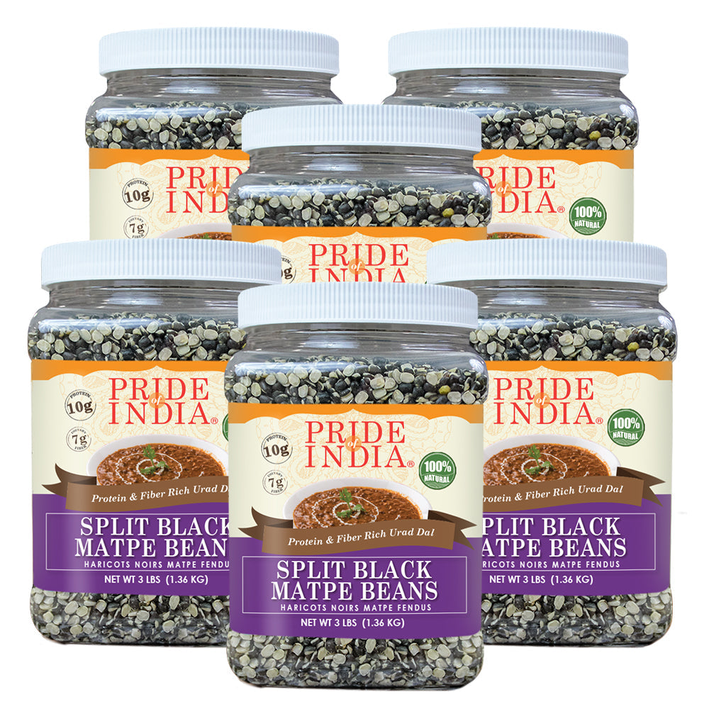 Indian Split Black Gram Matpe Beans - Protein & Fiber Rich Urad Dal Jar