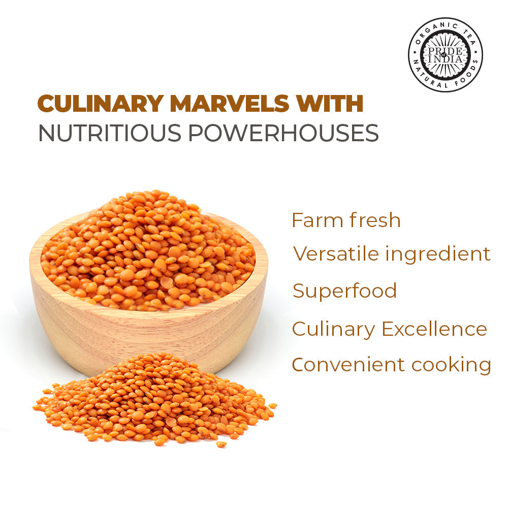 Indian Split Masur Red Lentils - Protein & Fiber Rich Masoor Dal Jar