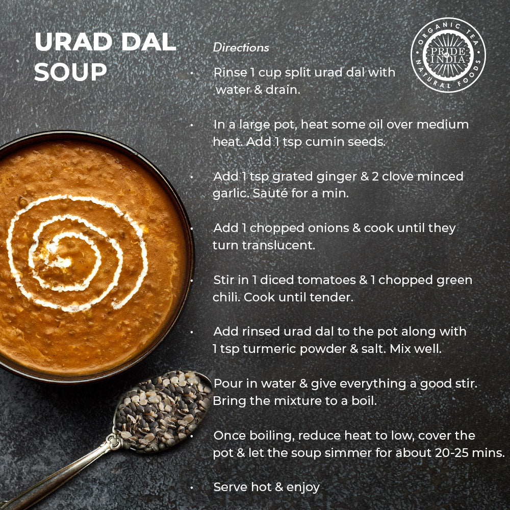 Indian Split Black Gram Matpe Beans - Protein & Fiber Rich Urad Dal Jar