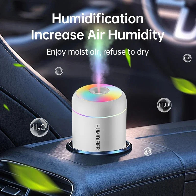 Mini Air Humidifier Usb Aromatherapy Diffuser 180ml Essential Oil Purifier Aromatherapy Spray Car Home Bedroom Led Quiet Desktop
