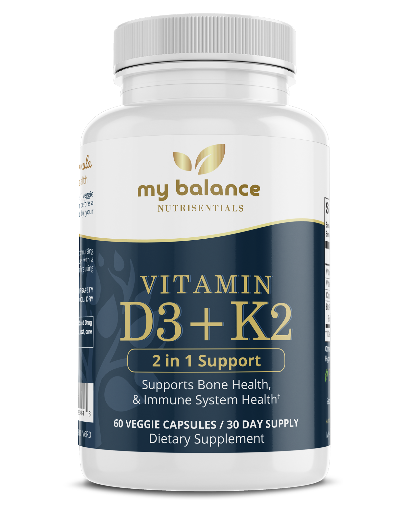 Vitamin D3 + K2 with BioPerine